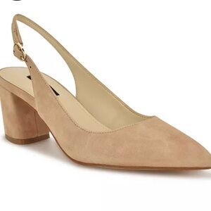 Nine West Kamsee Suede Slingback Heels Sz 7.5M